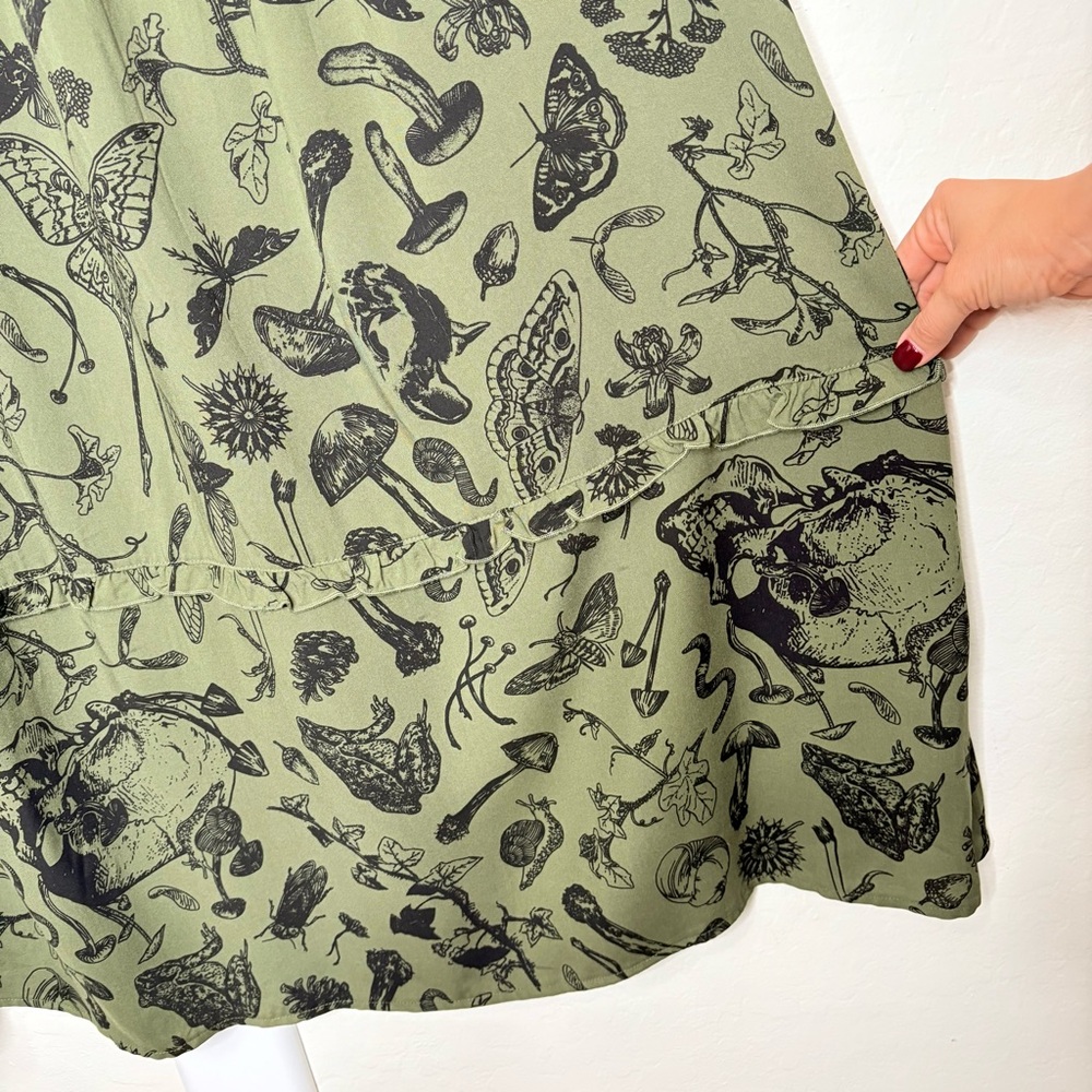 Killstar Forestine Green Maxi Off The Shoulder Dress Whimsy Fairy Grunge 4XL - Picture 8 of 9